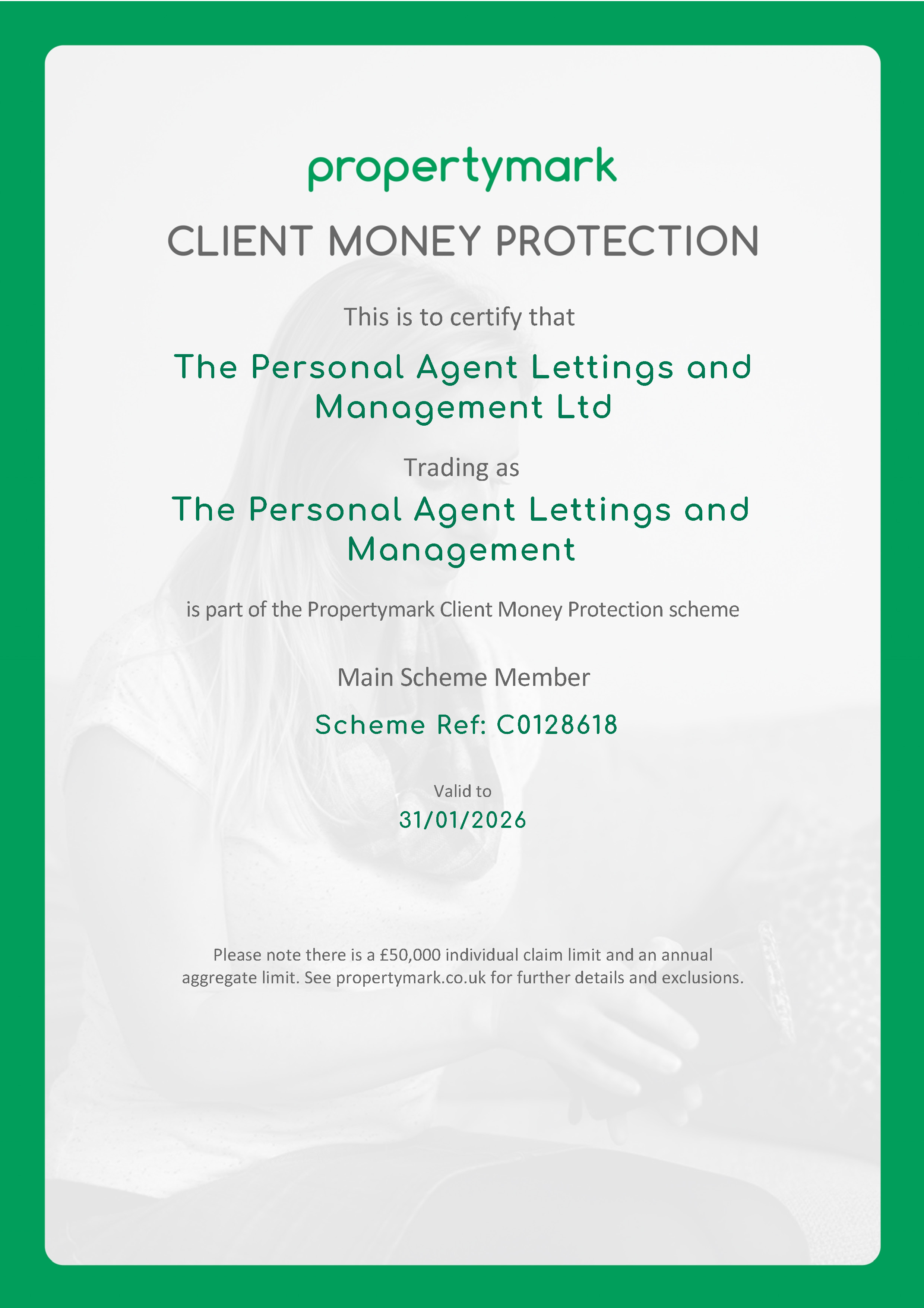 Propertymark Certificate